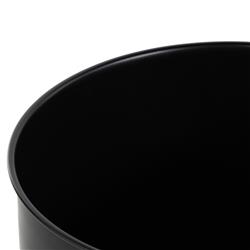 Jared Industrial Loft Black Iron Brass Base Round Outdoor Planter - Small|