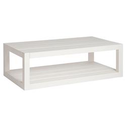 Carter Coastal Beach White Sand Oak 2 Tier Rectangular Coffee Table|