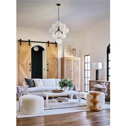 Carter Coastal Beach Natural Pencil Rattan Round Side Table|