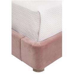 Anastasia Modern Classic Pink Velvet Upholstered Oak Wood Wingback Bed - Twin|