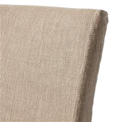 Vannie Modern Classic Beige Linen Flax Slipcover Dining Chair|