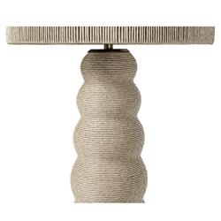 Palecek Kona Coastal Beach Beige Wrapped Brass Accent Outdoor Floor Lamp|