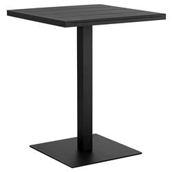 Zimce Industrial Loft Black Aluminum Square Outdoor Bar Table - 32"W|