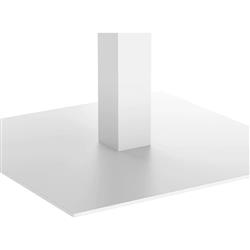 Zimce Industrial Loft White Aluminum Square Outdoor Bistro Table - 32"W|