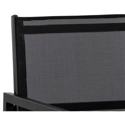 Zimce Industrial Black Mesh Aluminum Outdoor Dining Arm Chair - Set of 2|