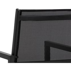 Zimce Industrial Black Mesh Aluminum Outdoor Dining Arm Chair - Set of 2|