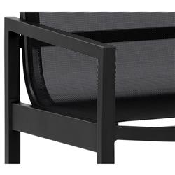 Zimce Industrial Black Mesh Aluminum Outdoor Dining Arm Chair - Set of 2|