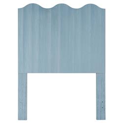 Bennett Coastal Beach Light Blue Oak Wave Headboard - Twin|