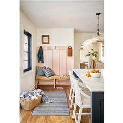 Camilla Coastal Beach Off White Upholstered Seat Woven Rattan Counter Stool|