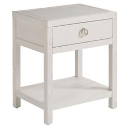 Bennett Modern Classic Honed Stone Top White Sand Oak Nightstand|