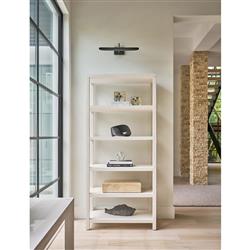 Carter Coastal Beach White Sand Oak Bookcase|