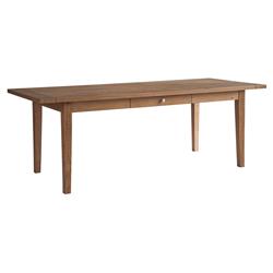 Camilla Rustic Lodge Brown Oak Rectangular Dining Table - 86"W|
