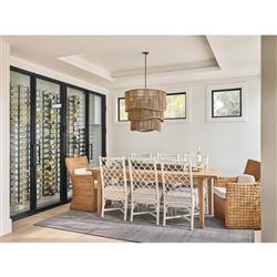 Camilla Rustic Lodge Brown Oak Rectangular Dining Table - 86"W|