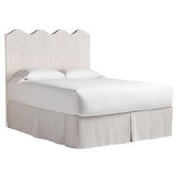 Bennett Coastal Beach White Oak Wave Headboard - Queen|
