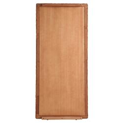 Bennett Coastal Beach Natural Woven Water Hyacinth Rectangular Floor Mirror|