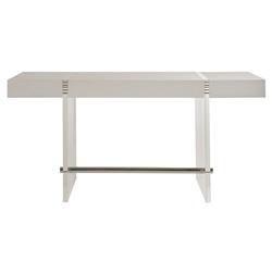 Carter Modern Classic White Sand Oak Clear Acrylic Rectangular Desk|