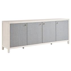 Carter Coastal Beach White Sand Oak Blue Seagrass Sideboard|