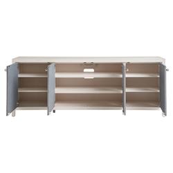 Carter Coastal Beach White Sand Oak Blue Seagrass Sideboard|