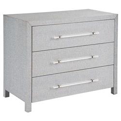 Bennett Coastal Beach Blue Seagrass Wrapped Bachelor Chest|