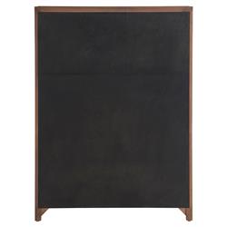 Bennett Coastal Beach Brown Oak Tall Chest Dresser|