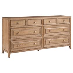 Bennett Coastal Beach Brown Oak Double Dresser|