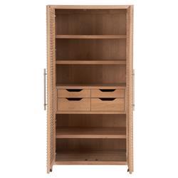 Bennett Coastal Beach Brown Oak Armoire|
