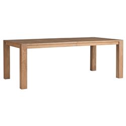 Camilla Coastal Beach Brown Oak Rectangular Extendable Dining Table - 84-120"W|