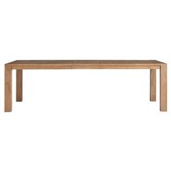 Camilla Coastal Beach Brown Oak Rectangular Extendable Dining Table - 84-120"W|