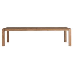 Camilla Coastal Beach Brown Oak Rectangular Extendable Dining Table - 84-120"W|