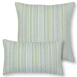 Kaleidoscope Coastal Spring Green Indoor Outdoor Throw Pillow - 20x20|