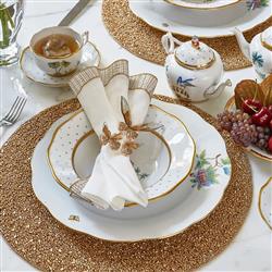 Flutter Champagne Butterfly Gold Metal Napkin Ring - Set of 4|