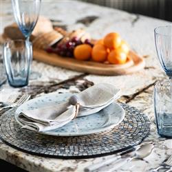 Candice Shell Mosaic Coastal Grey Capiz Shell Placemat - Set of 4|