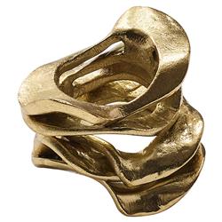 Flux Hollywood Regency Gold Aluminum Napkin Ring - Set of 4|
