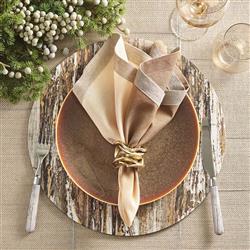 Flux Hollywood Regency Gold Aluminum Napkin Ring - Set of 4|