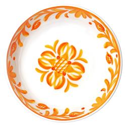 Sicily Global Bazaar Orange Melamine Floral Serving Bowl|