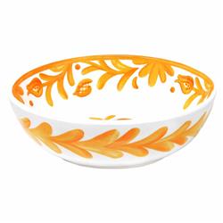 Sicily Global Bazaar Orange Melamine Floral Serving Bowl|