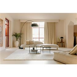 Silhouette Modern Cream Wool Washable Solid Rug - 5'11"x6'7"|