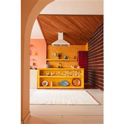 Silhouette Modern Cream Wool Washable Solid Rug - 5'11"x6'7"|