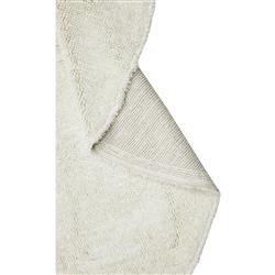Silhouette Modern Cream Wool Washable Solid Rug - 5'11" Round|