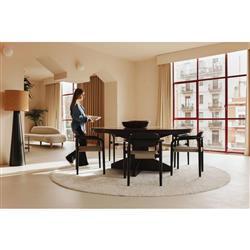 Silhouette Modern Cream Wool Washable Solid Rug - 5'11" Round|