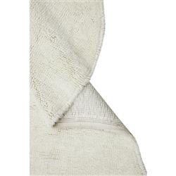 Silhouette Modern Cream Wool Bean Washable Solid Rug - 4'11"x5'11"|