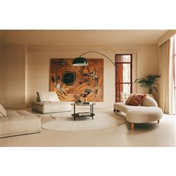 Silhouette Modern Cream Wool Bean Washable Solid Rug - 4'11"x5'11"|