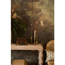 Ingrid Industrial Loft Gold Aluminum Candle Holder - Set of 3|