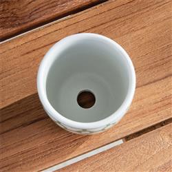 Nolan French Country Green Porcelain Flower Pot - Set of 6|