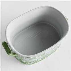 Nolan French Country Green Porcelain Lotus Planter|