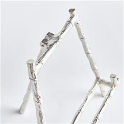 Enzo Coastal Beach Silver Aluminum Easel Stand - Small|