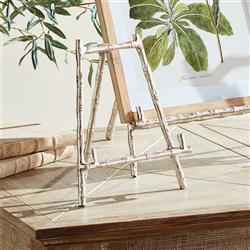 Enzo Coastal Beach Silver Aluminum Easel Stand - Small|