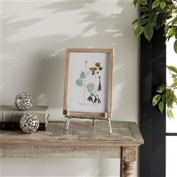 Enzo Coastal Beach Silver Aluminum Easel Stand - Small|