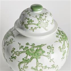 Nolan French Country White Porcelain Lidded Ginger Jar|