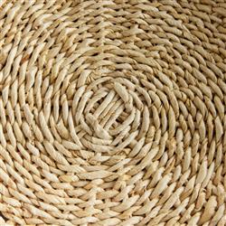 Liam Coastal Beach Natural Abaca Round Decorative Trays - Set of 2|